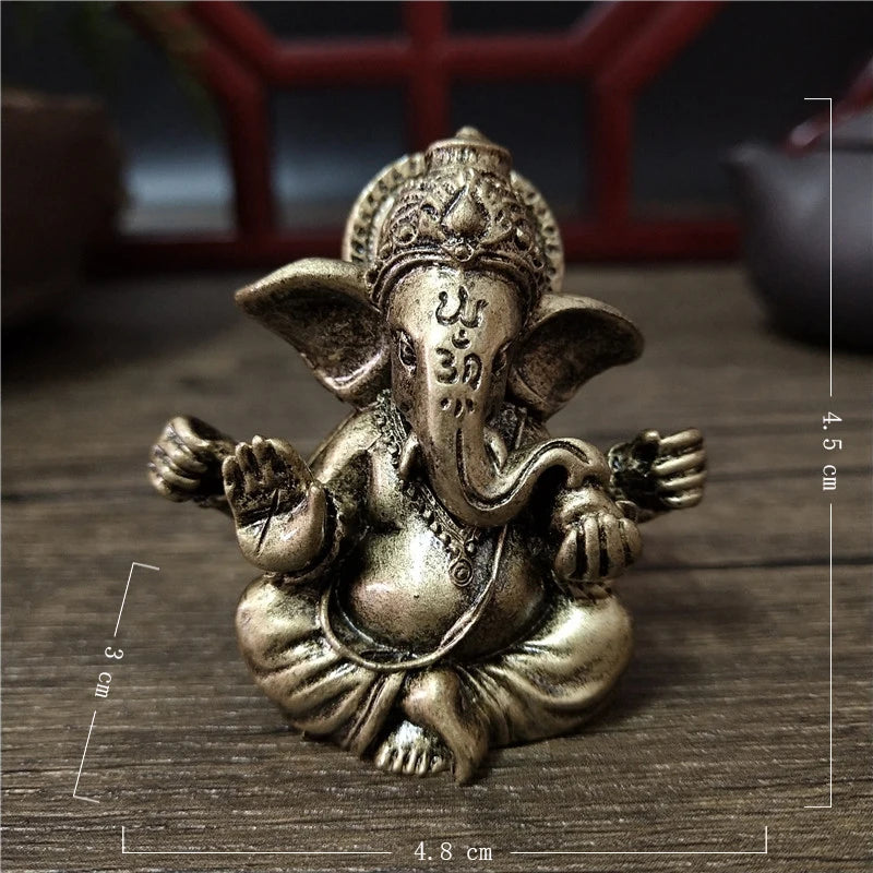 Hindu Lord Ganesha Buddha Statue Elephant Figurine Home Office Decor Resin