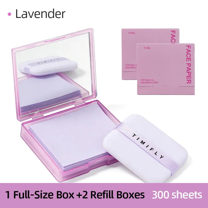 100 Sheets Oil Blotting Paper for Face Oil Control Refillable Facial Tissues