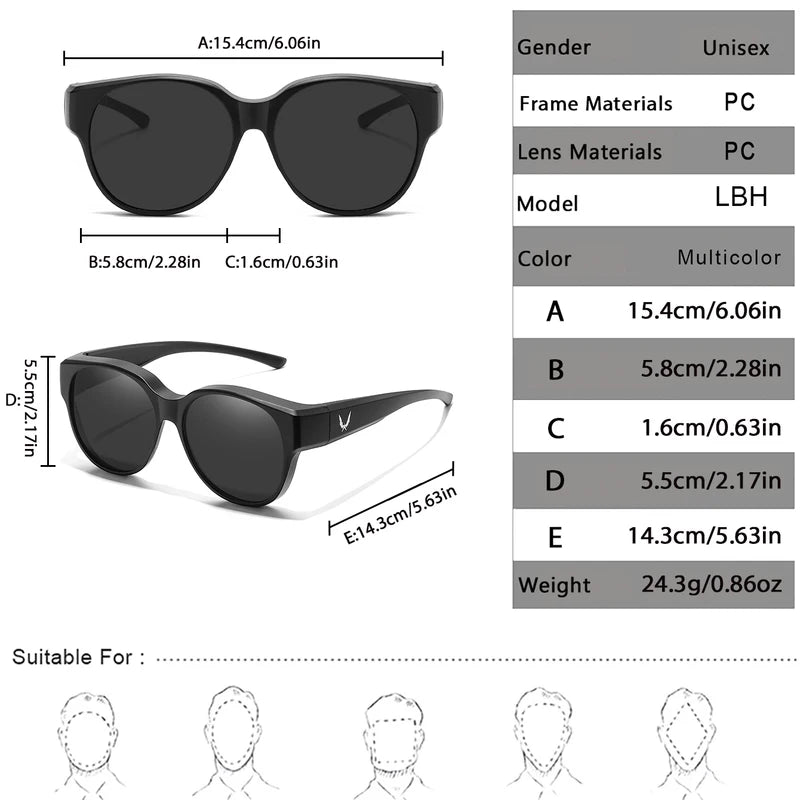 Unisex UV400 Cycling & Fishing Sunglasses - Men & Women Daily Wear