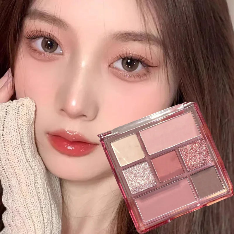 Multi-Color Matte Eyeshadow Palette - 7/9 Shades for Eye Makeup & Contouring