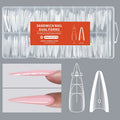 Reusable Gel Nail Extension Forms Set - Coffin & Almond Shapes, 16 Sizes, 256 Pieces