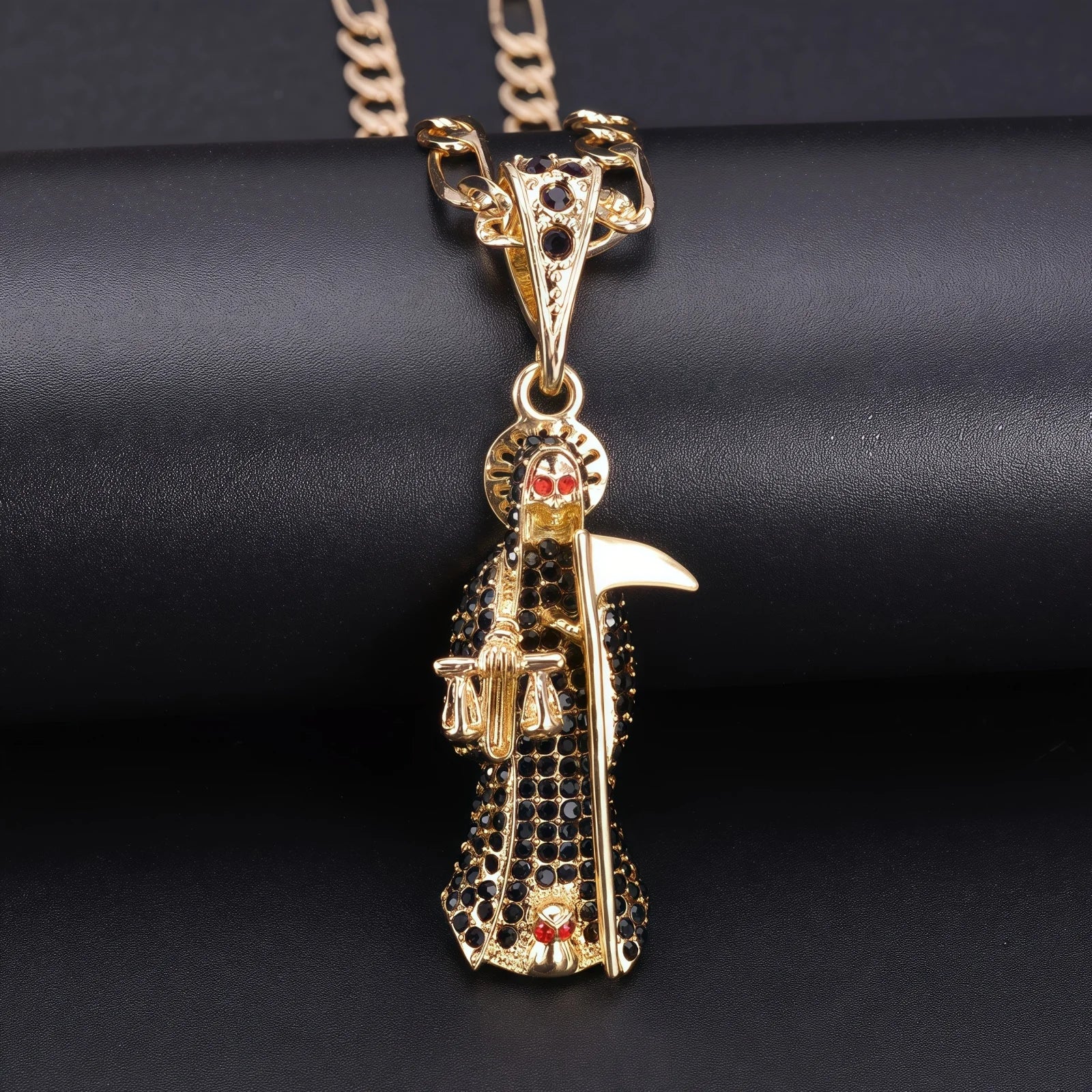 Religious Santa Muerte Pendant Necklace - Unique Spiritual Jewelry