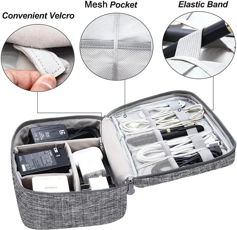 Multi-Functional Large Capacity Waterproof Digital Organizer Bag for Travel Accessories