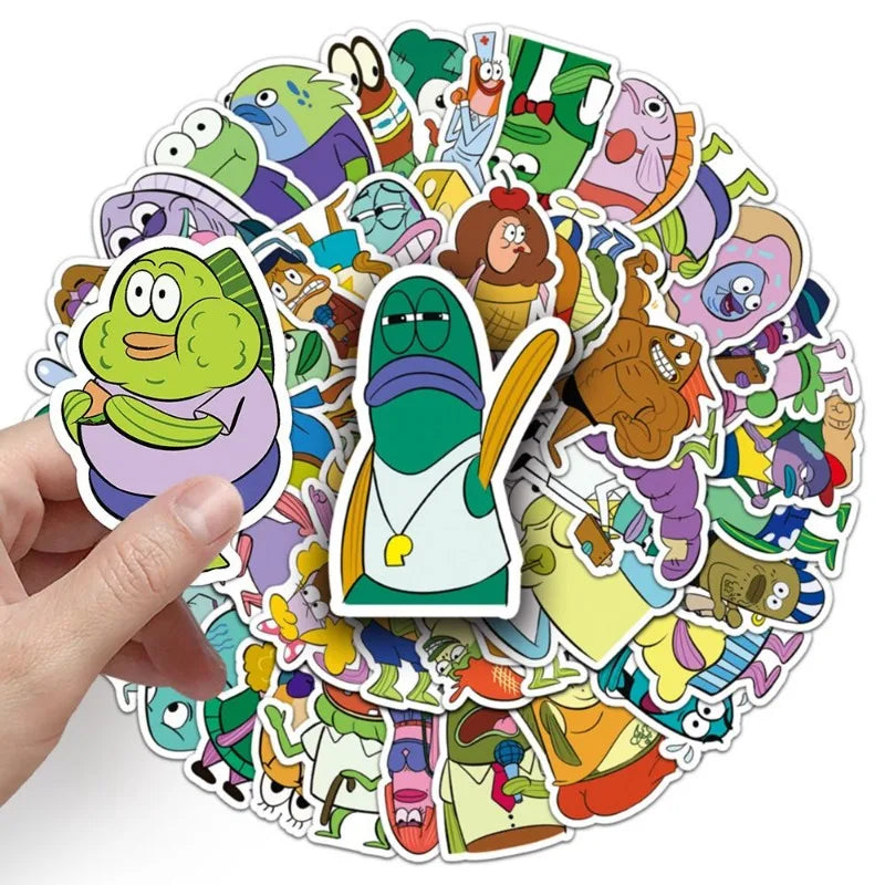 50PCS Mermaid Bikini Bottom Stickers Cartoon Anime Phone & Notebook Decals