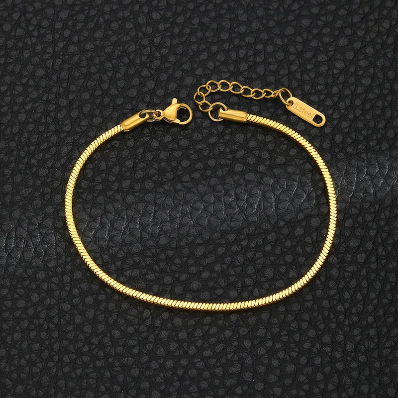 Unisex Hip Hop Snake Bone Chain Bracelet Stainless Steel Jewelry Men Women