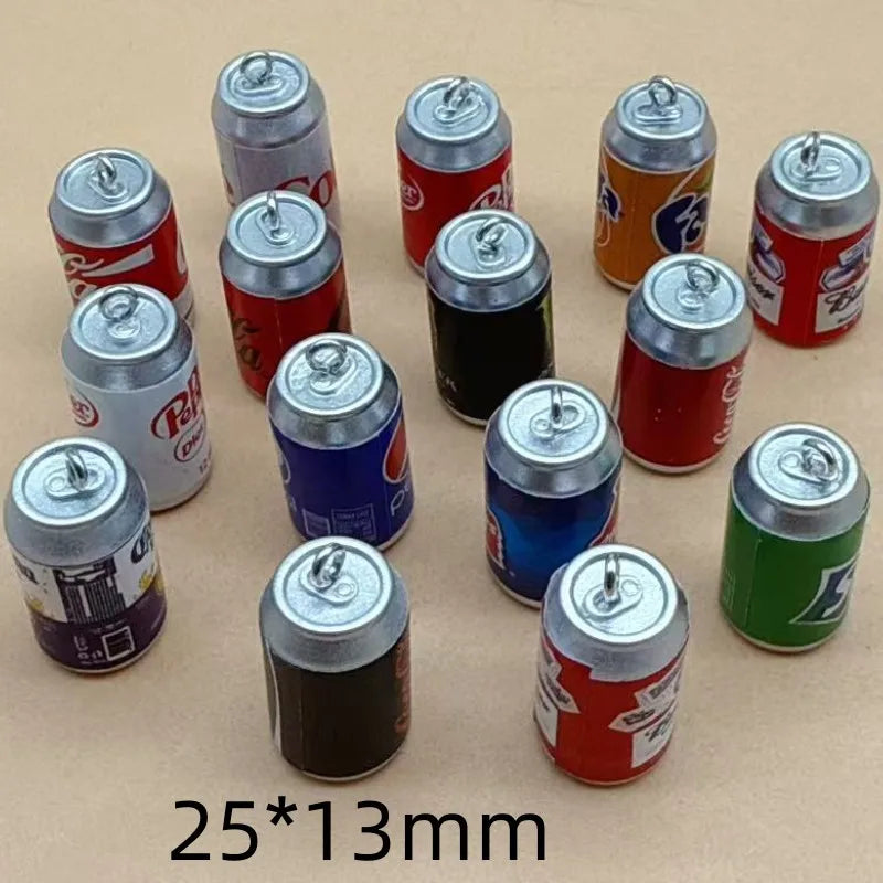 10pcs Resin Pendant Charm Beverages Bottle-Shaped Jewelry Findings for DIY Earrings Necklaces Bracelets