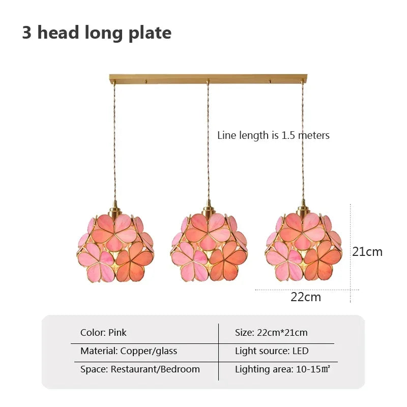 Modern Color Crystal Glass Pendant Light - Ceiling Chandelier for Living & Dining Room