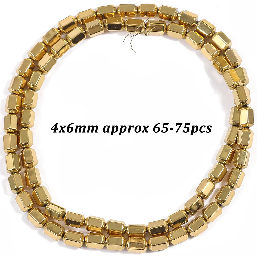 Natural Stone AAA+ Hematite Spacer Beads for Jewelry Making 15''