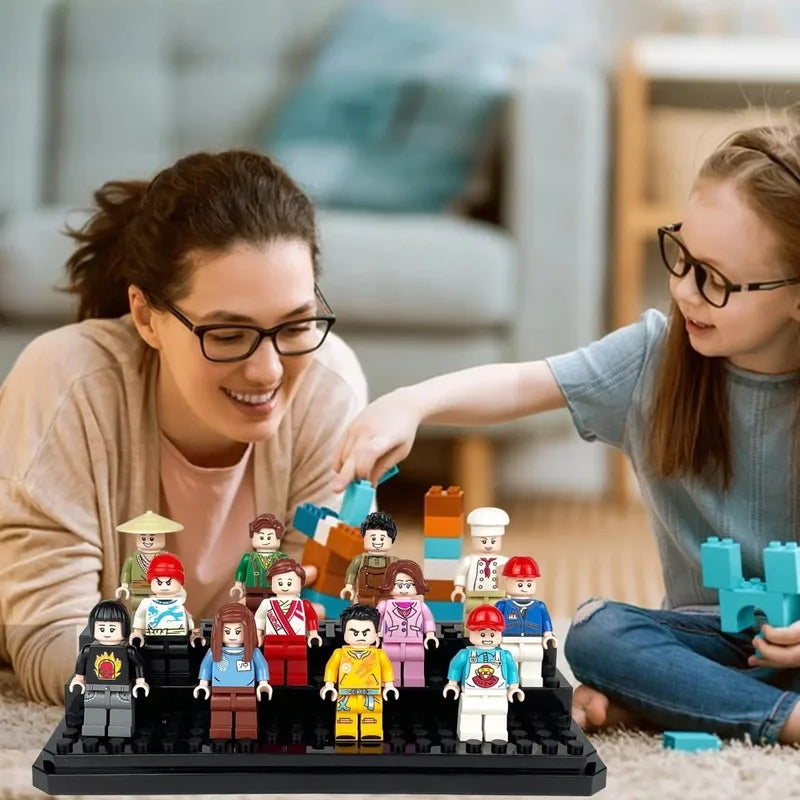 Acrylic Minifigure Display Case - Stackable Dustproof Building Block Storage