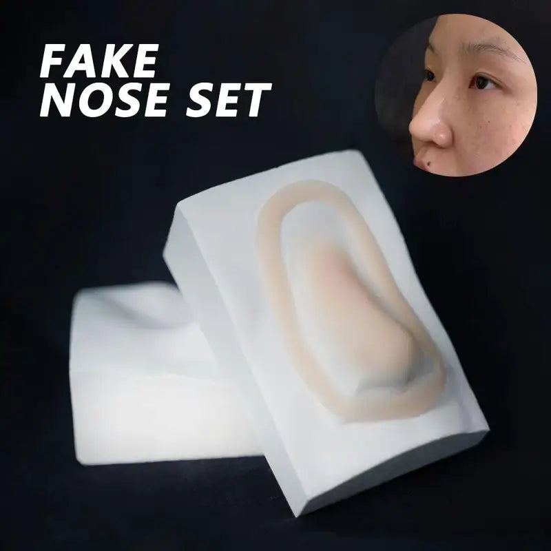 Silicone Fake Nose Kit Cosplay Prosthetic Nose and Chin Set for Special Effects Halloween