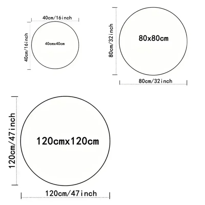Round Floral Area Rug - Soft Indoor Floor Mat for Living Room & Bedroom