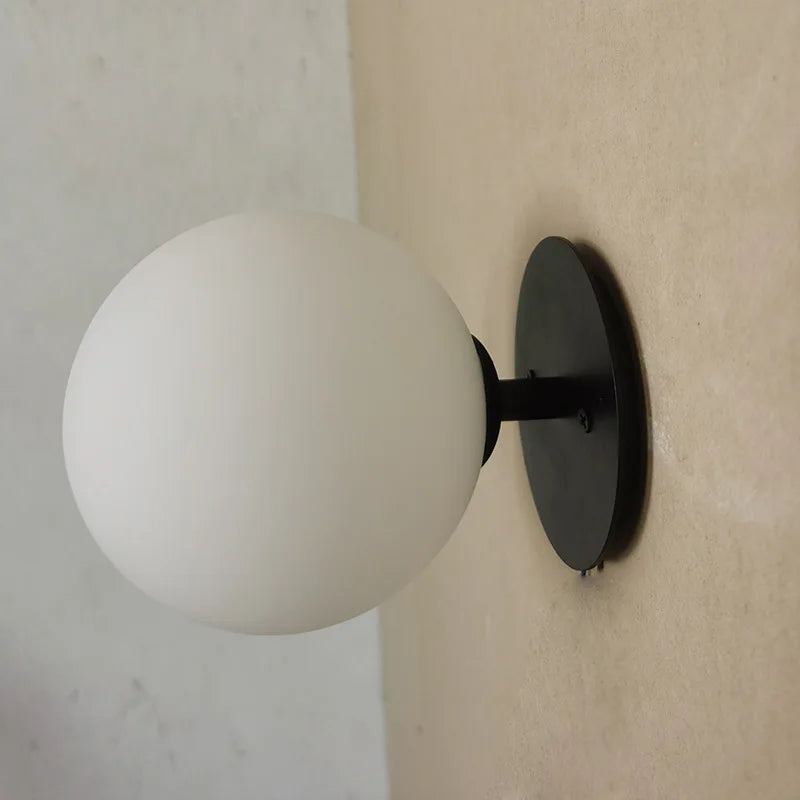 Modern Indoor Wall Light with Glass Luminous Ball for Living Room Bedroom Home Decor