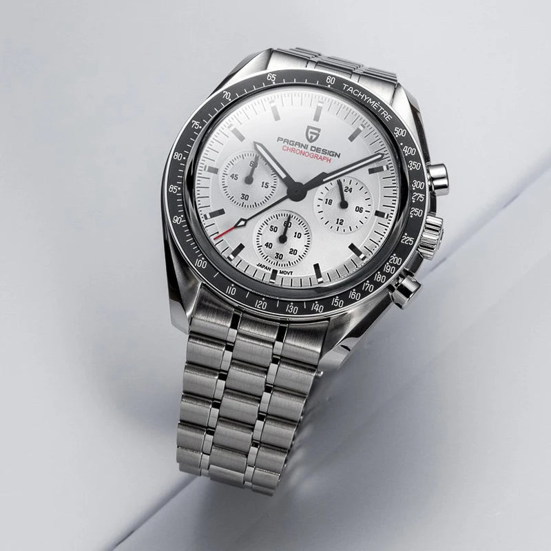 Men's Sport Chronograph Watch with 100M Waterproof AR Sapphire Glass