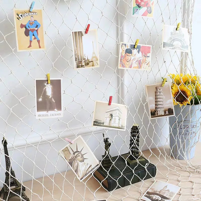 Nautical Fishing Net Wall Decor Marine Theme Wall Hanging Room Ornament