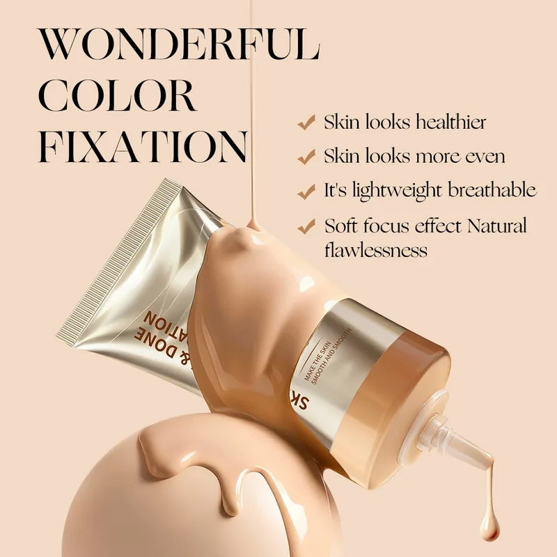 Moisturizing Skin Tint Foundation for All Skin Types - Light to Medium Coverage, Long Wear Face Makeup