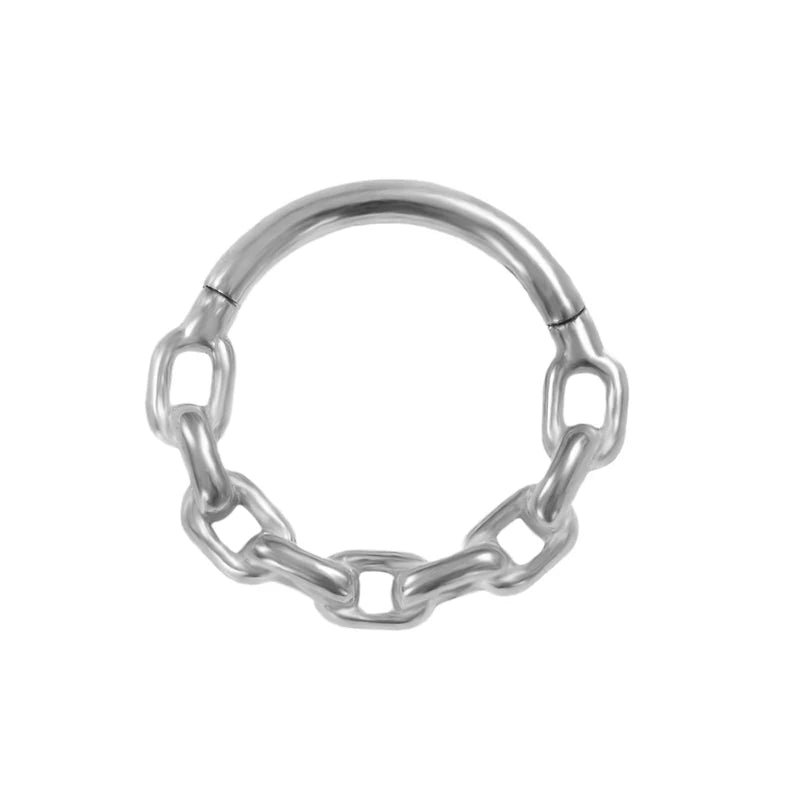 Sunflower Septum Piercing Clicker Hoop Jewelry - Hypoallergenic Steel