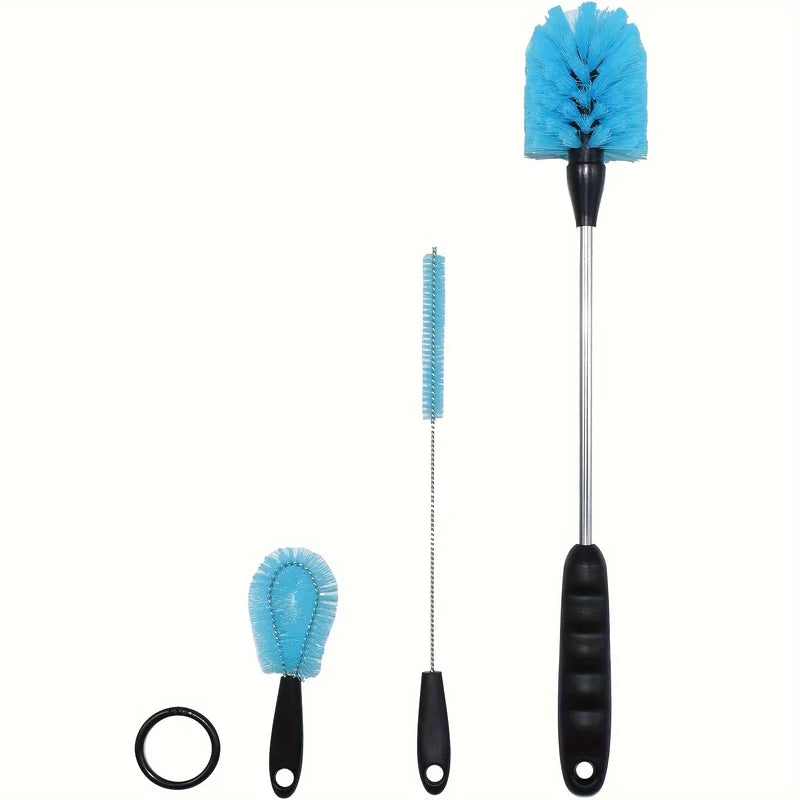 3-in-1 Stainless Steel Water Bottle Cleaning Brush Set Long Handle Kitchen Scrubbing Tools