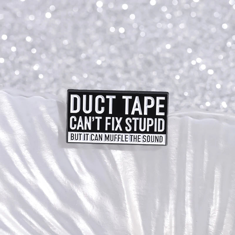 Funny Sarcastic Enamel Brooch Pin - Muzzle the Sound Gift Jewelry