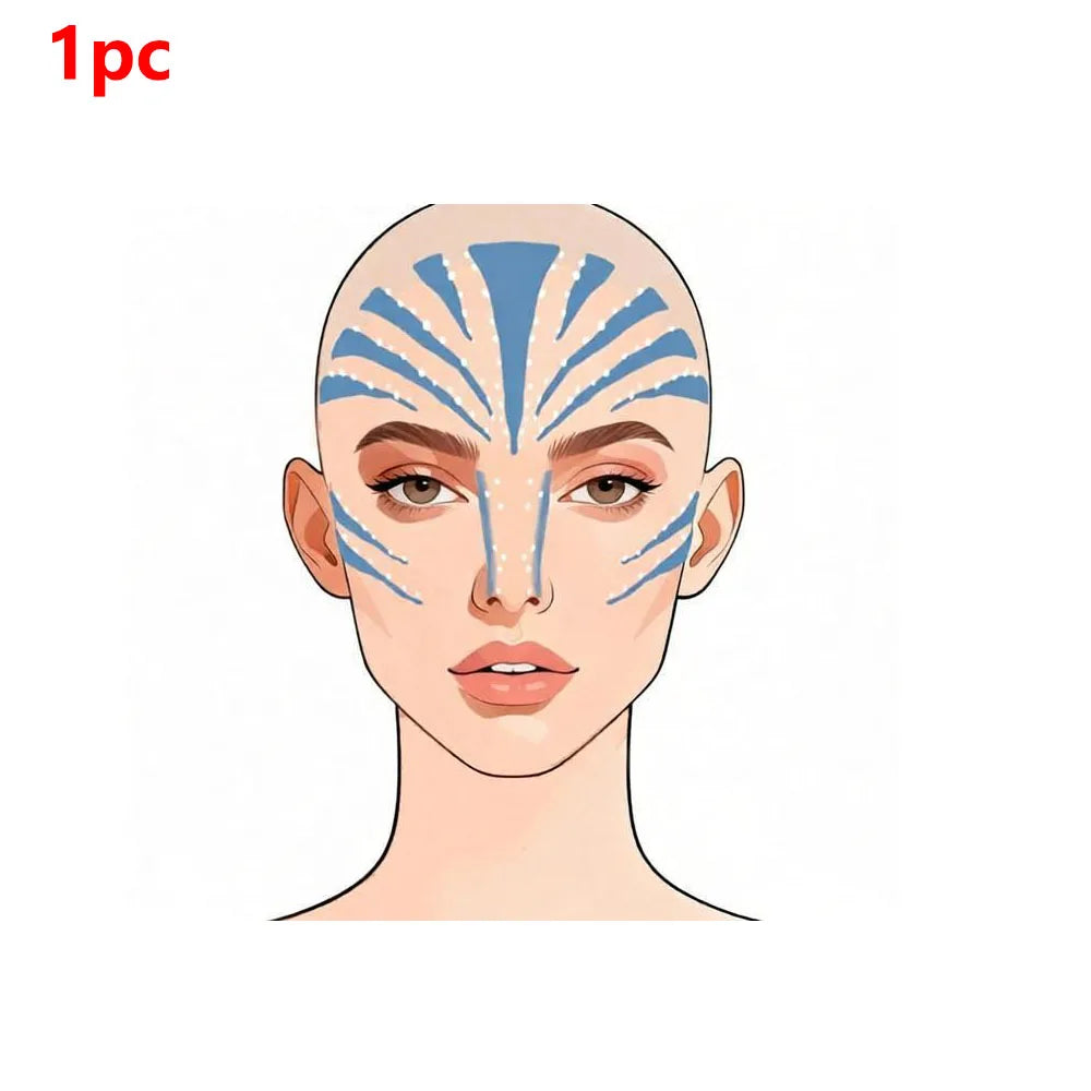 Fantasy Face Tattoo Sticker Cosplay Props for Avatar Movie Halloween Carnival