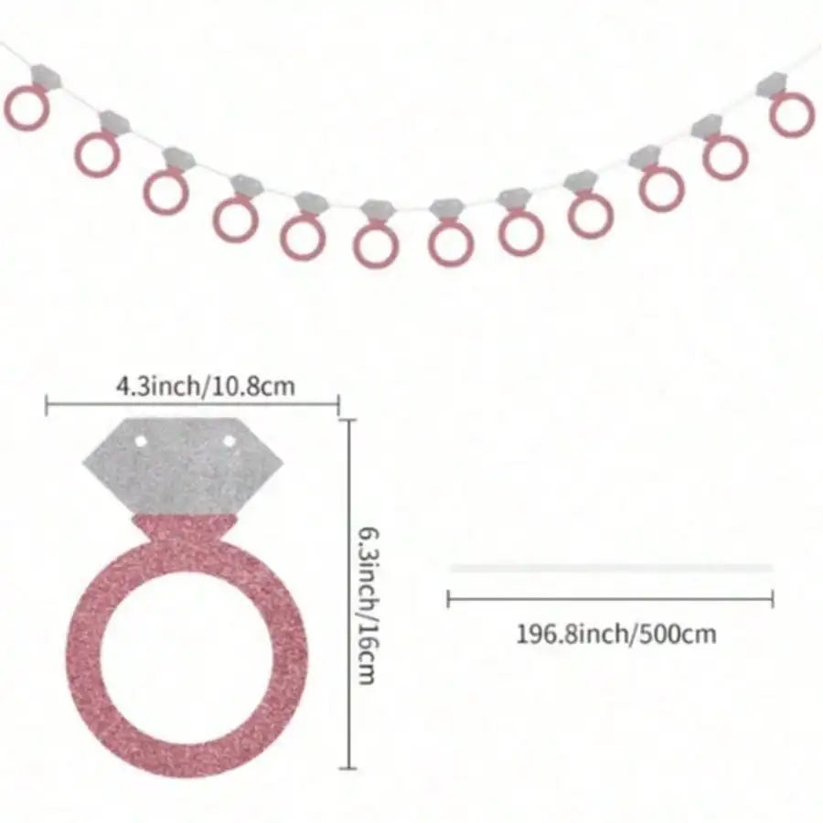 Wedding Engagement Party Banner Bunting with Garland - Bridal Celebration Decorations
