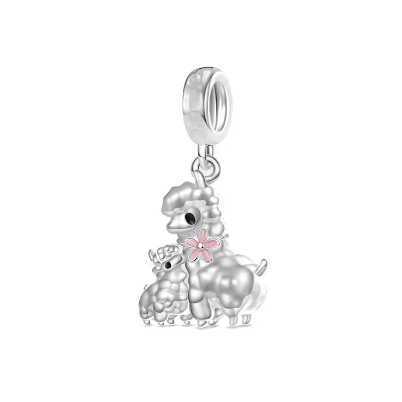 Sterling Silver Highland Cow Pendant for DIY Jewelry - Suitable for Bracelets & Necklaces