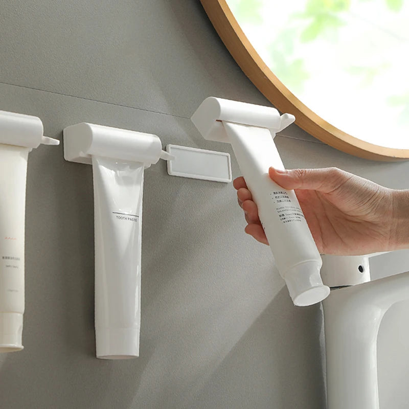 Household Wall-Mount Magnetic Toothpaste Squeezer for Facial Cleanser & Hand Cream