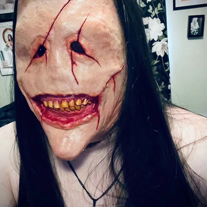 Scary Demon Halloween Mask - Creepy Ghost Cosplay Prop for Themed Parties