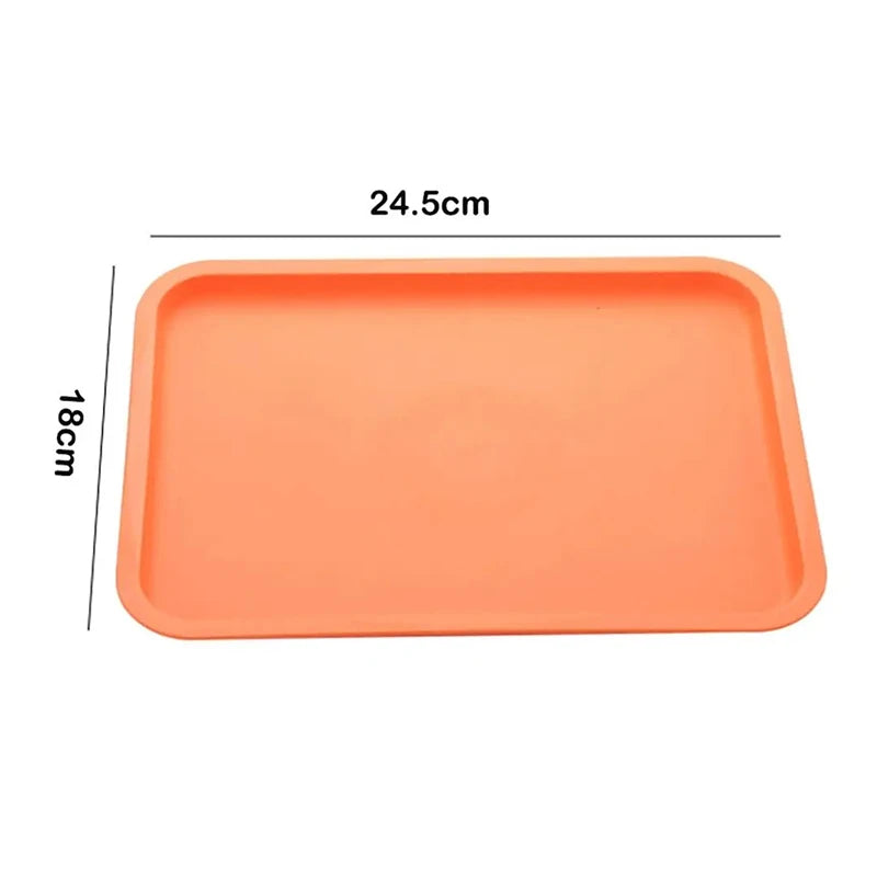 Rectangular Plastic Food Storage Tray - Multi-Color Food Serving Plate