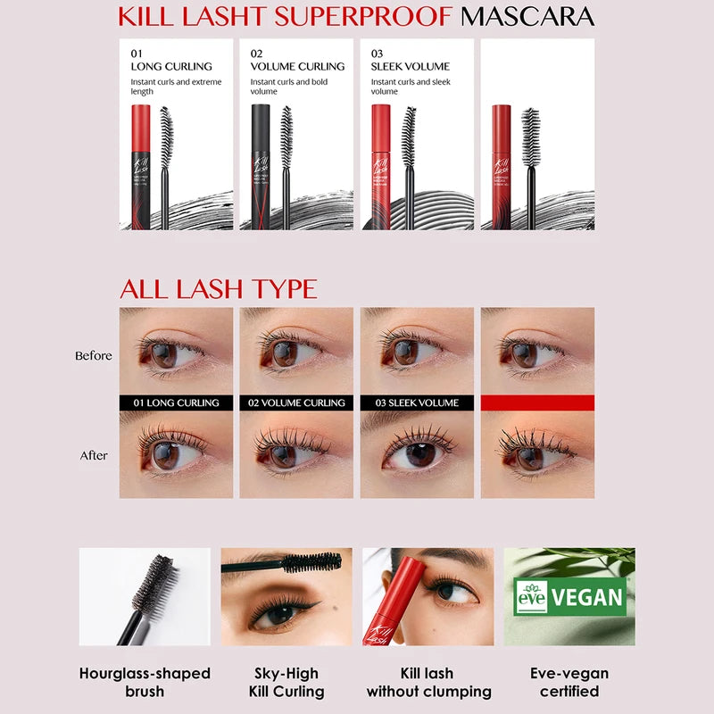 Volumizing & Waterproof Mascara for Defined, Long-Lasting Lashes