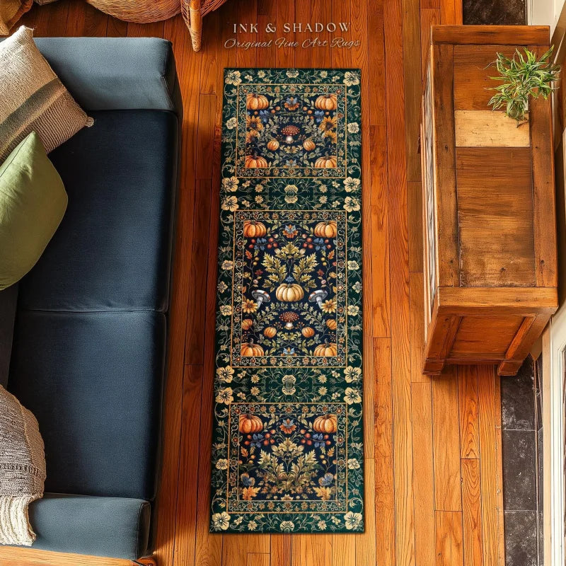 Medieval Style Anti-Slip Floor Runner Carpet for Living Room & Kitchen