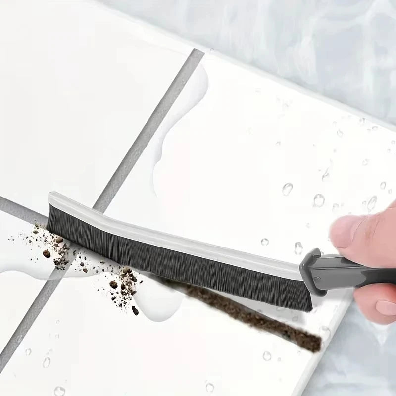 Multi-Color Handheld Window & Tile Cleaning Brush - Hard-Bristled Crevice Tool for Home Use