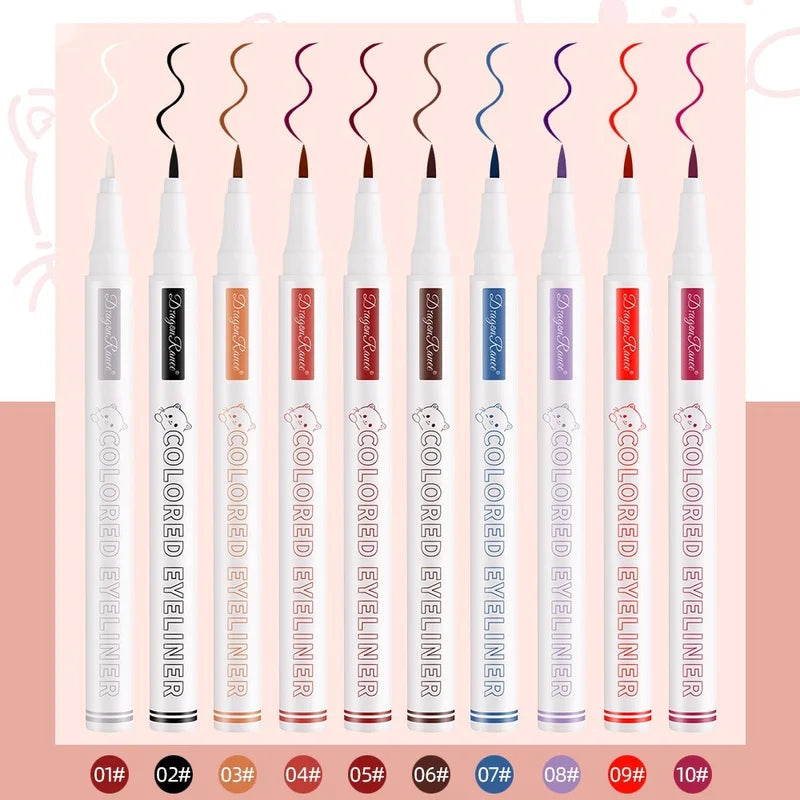 High Pigment Waterproof Eyeliner Pen - Long Lasting Matte & Smoky Looks