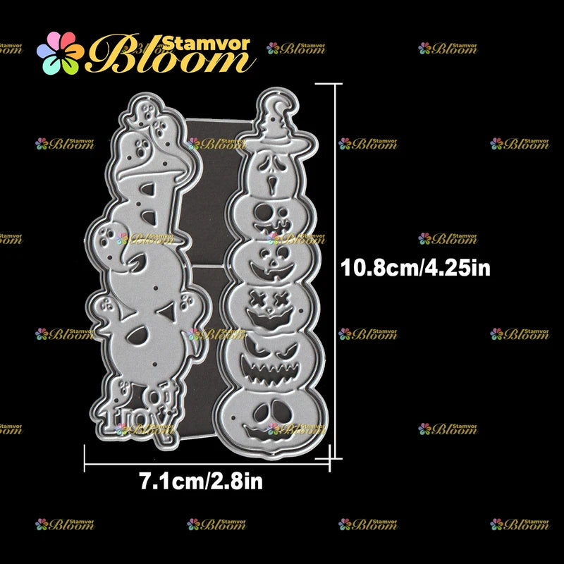 Halloween Pumpkin & Ghost Metal Cutting Dies for Scrapbooking & Embossing