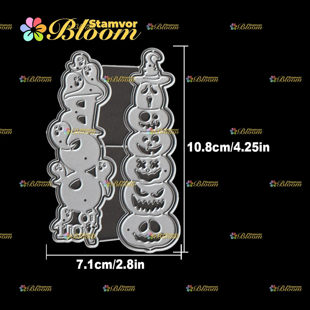 Halloween Pumpkin & Ghost Metal Cutting Dies for Scrapbooking & Embossing