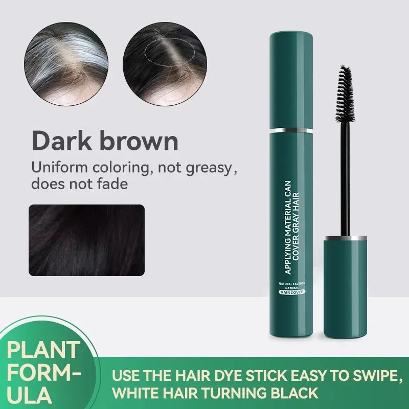 Long Lasting Washable Hair Dye Stick - Quick Gray Coverage, Non-Toxic