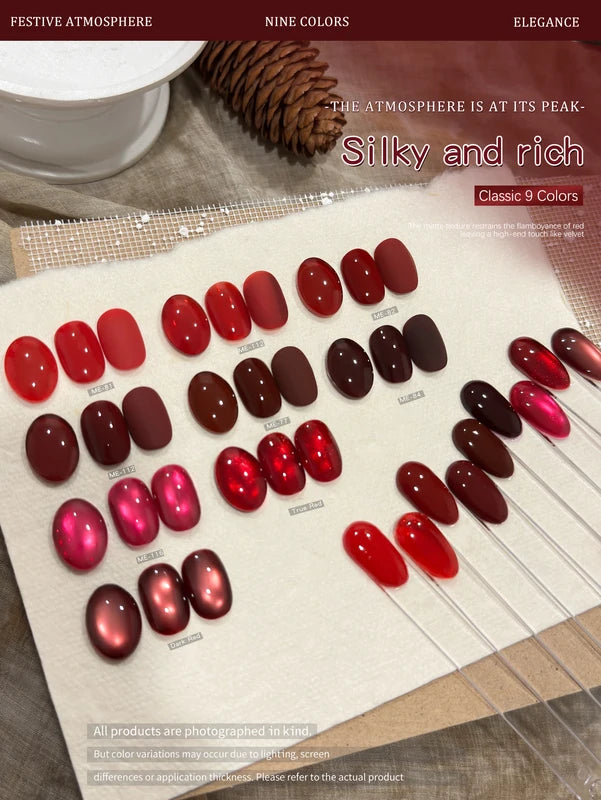 15ml High-Shine Cat Eye Gel Nail Polish Set - Multiple Colors, Soak Off UV/LED
