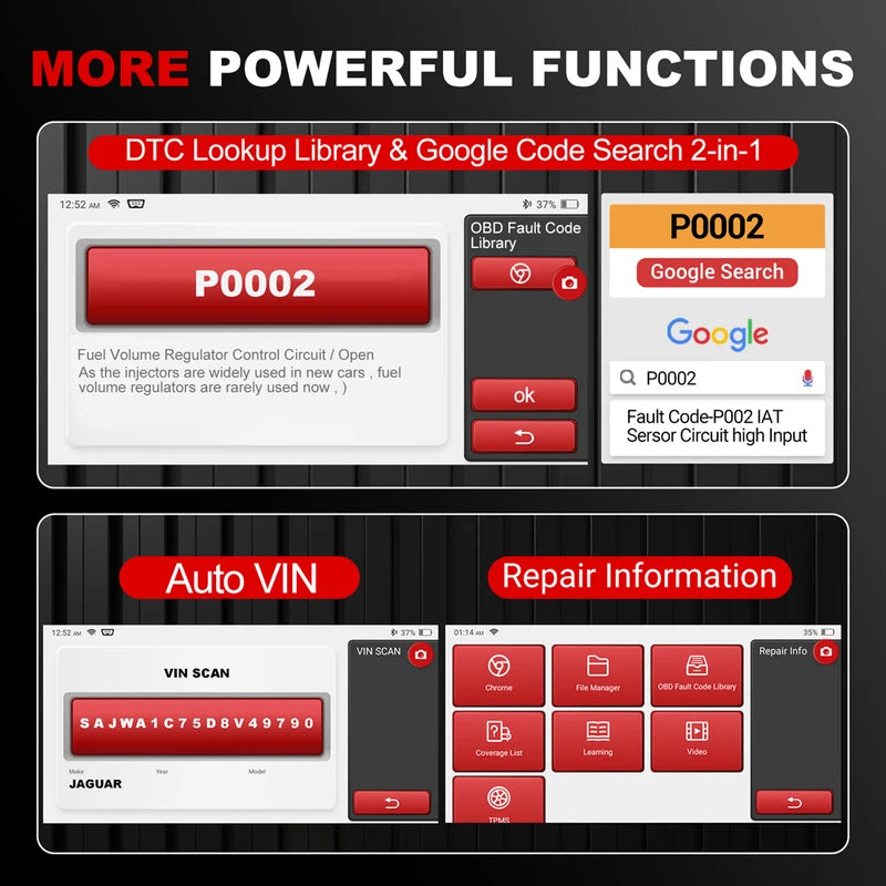 OBD2 Car Diagnostic Scanner with CAN FD Support, 28 Reset Functions, Auto VIN, Bluetooth, Lifetime Updates