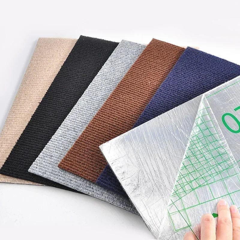 Self-Adhesive Carpet Floor Tiles 30x30cm - Removable DIY Floor Mats for Home & Hallway
