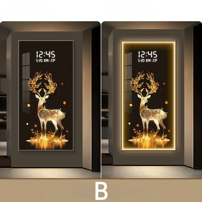 Modern LED Wall Clock for Living Room Bedroom and Hallway Decor