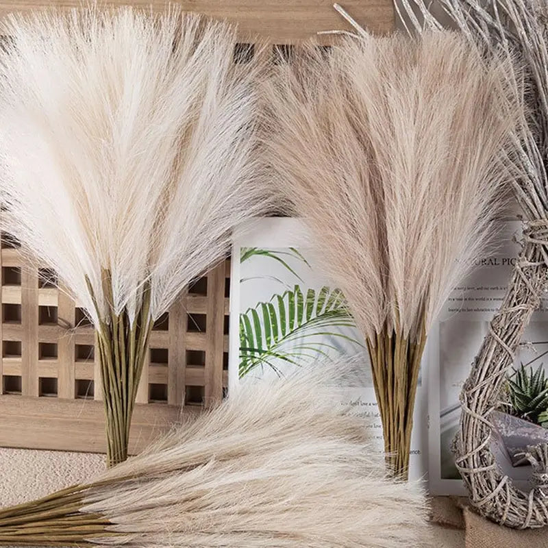 Artificial Pampas Grass for Home & Wedding Decor - Fake Flowers & Plants