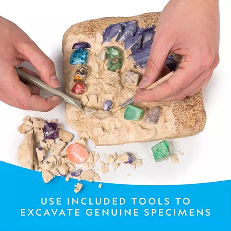 Educational Gemstone Dig Kit for Kids – Crystal Mining & Discovery Set
