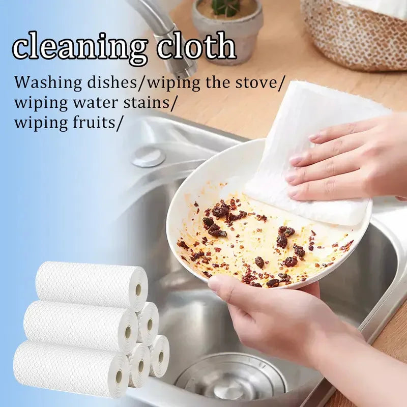 400Pcs Reusable Kitchen Paper Towels - Wet & Dry Multi-Purpose Cleaning Cloths