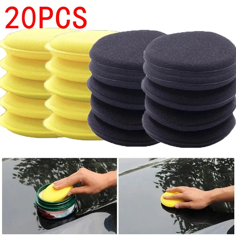 20Pcs Car Waxing Polish Foam Sponge Applicators 10cm for Vehicle Detailing
