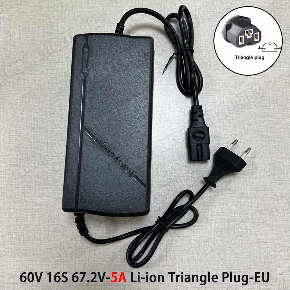Universal Lithium Battery Charger 36V-84V 2A/5A Fast Charging EU Plug