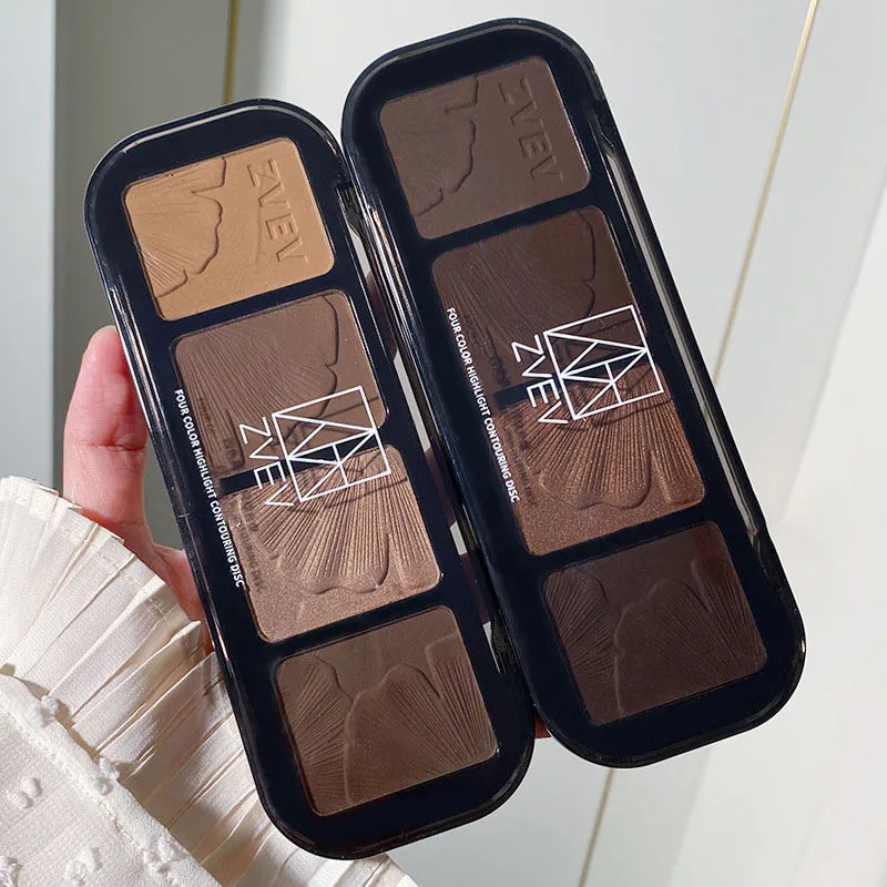 3D Contour & Highlighter Makeup Palette with Multiple Colors for Face Shading