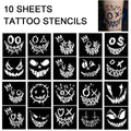 Clown Body Painting Template for DIY Face Body Art Party & Festival Costumes
