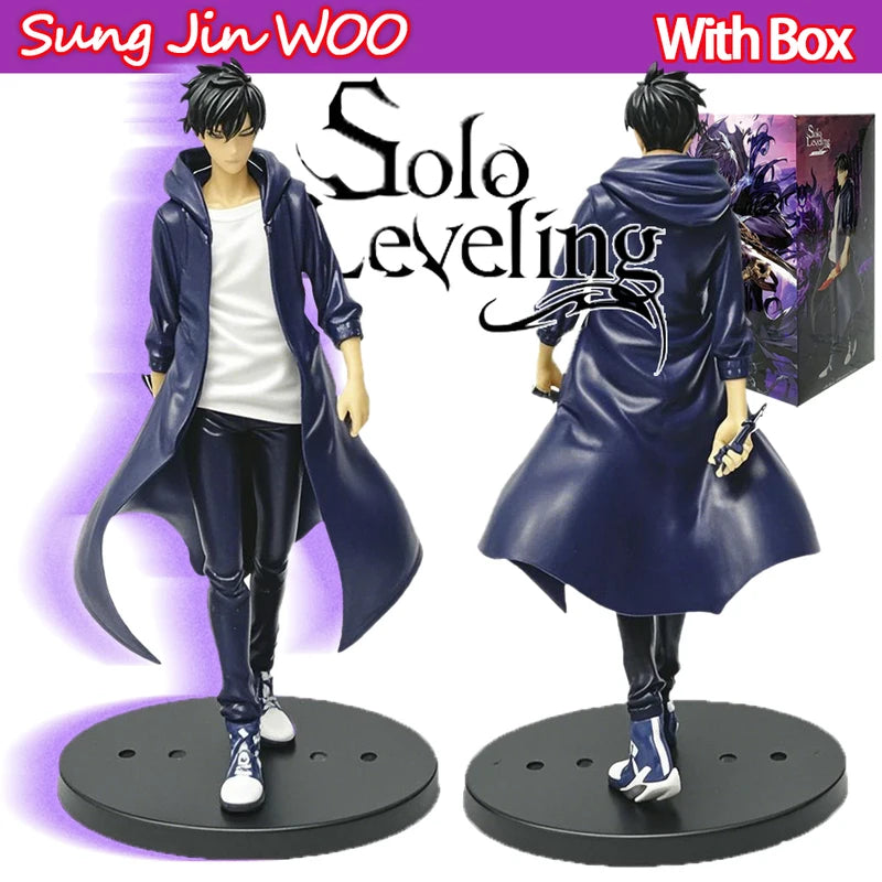 Anime Levelings Action Figure Sung Jinwoo PVC Collectible Toy 21cm - Multiple Colors