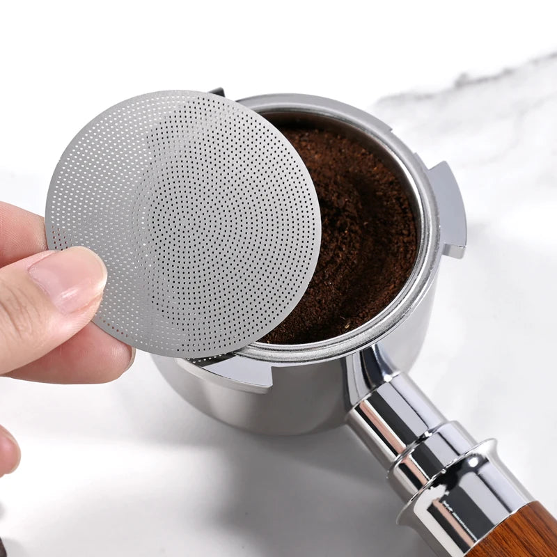 Espresso Coffee Puck Screen 0.2mm Filter Holder for 51/53/58.5mm Portafilter