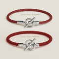 Leather Bracelet for Women Men Couples Jewelry Lock Accessory
