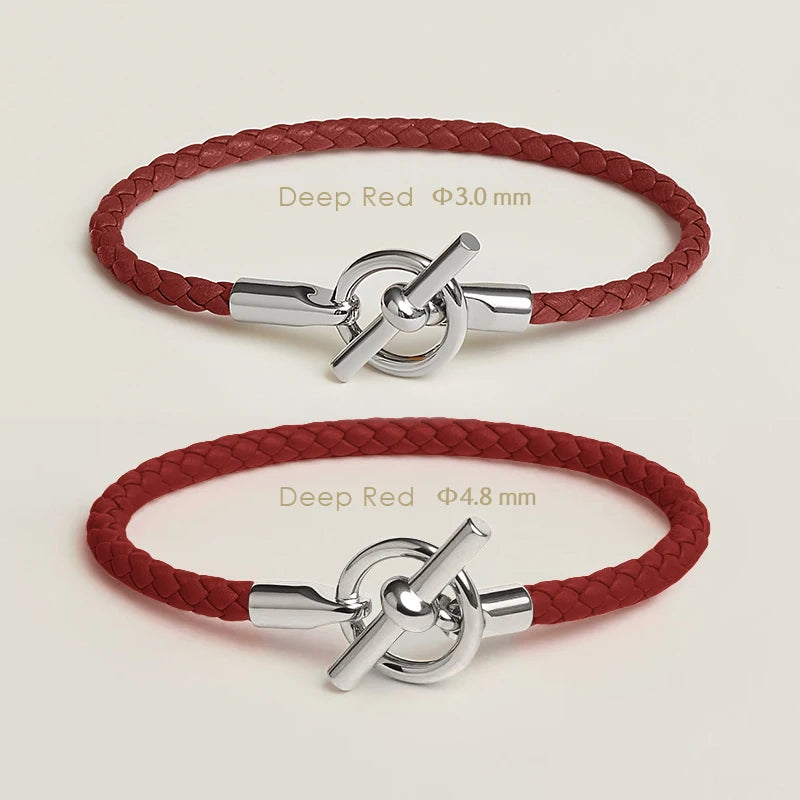 Leather Bracelet for Women Men Couples Jewelry Lock Accessory